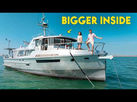 Video thumbnail: Inside Our 50ft Aluminum Explorer Yacht by Gone with the Wynns